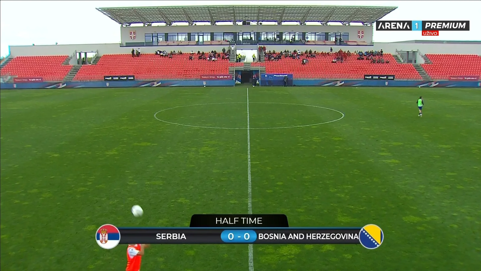 Half-time scoreboard