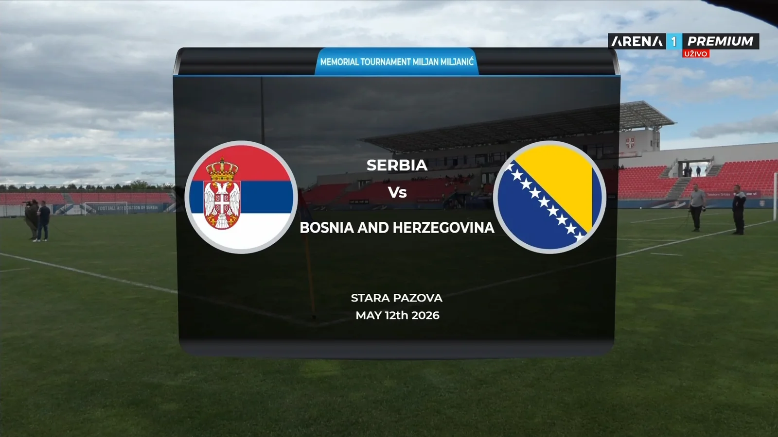 Miljan Miljanić Memorial football broadcast graphic